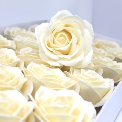 Large deco craft flower - ivory - Soap