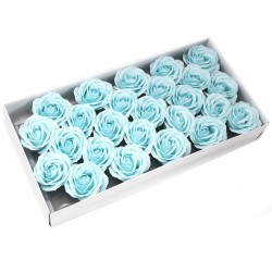 Grote decoratieve knutselbloem - babyblauw - Zeep