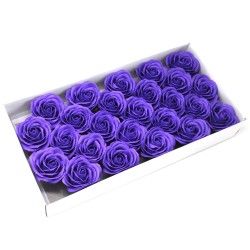 Flor artesanal deco grande - violeta - Xabón