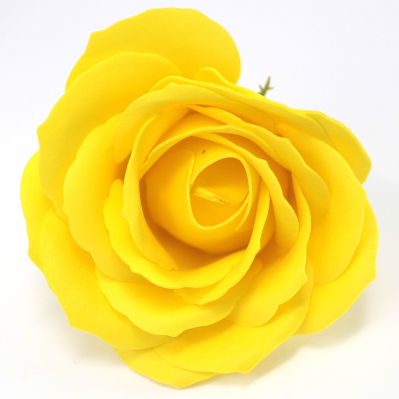 Grande fiore decorativo artigianale - giallo - Sapone-FIORI DI SAPONE-HOSTENATURA