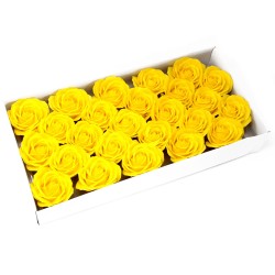 Large deco craft flower - yellow - Soap