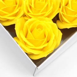 Large deco craft flower - yellow - Soap