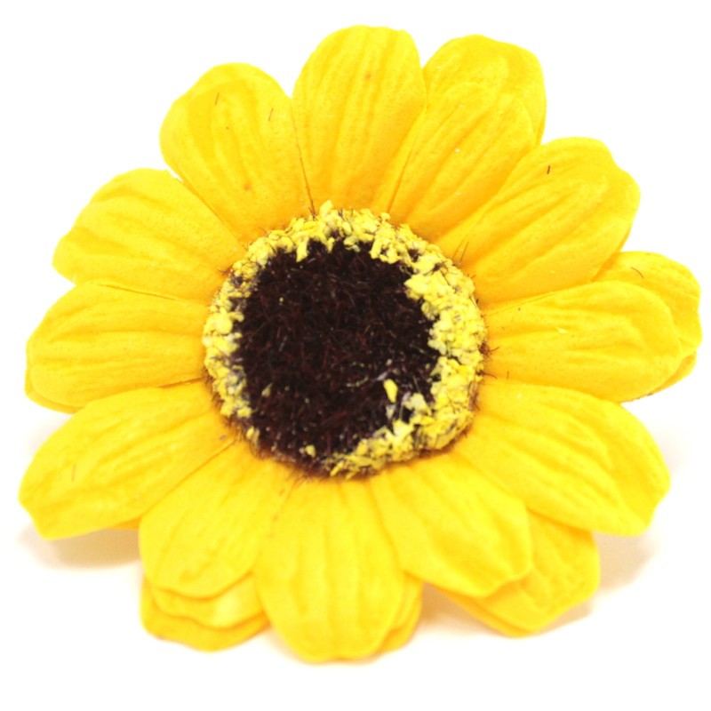 Artesanía de flores de xirasol deco medio - amarelo - Xabón-FLORES DE XABÓN-HOSTENATURA