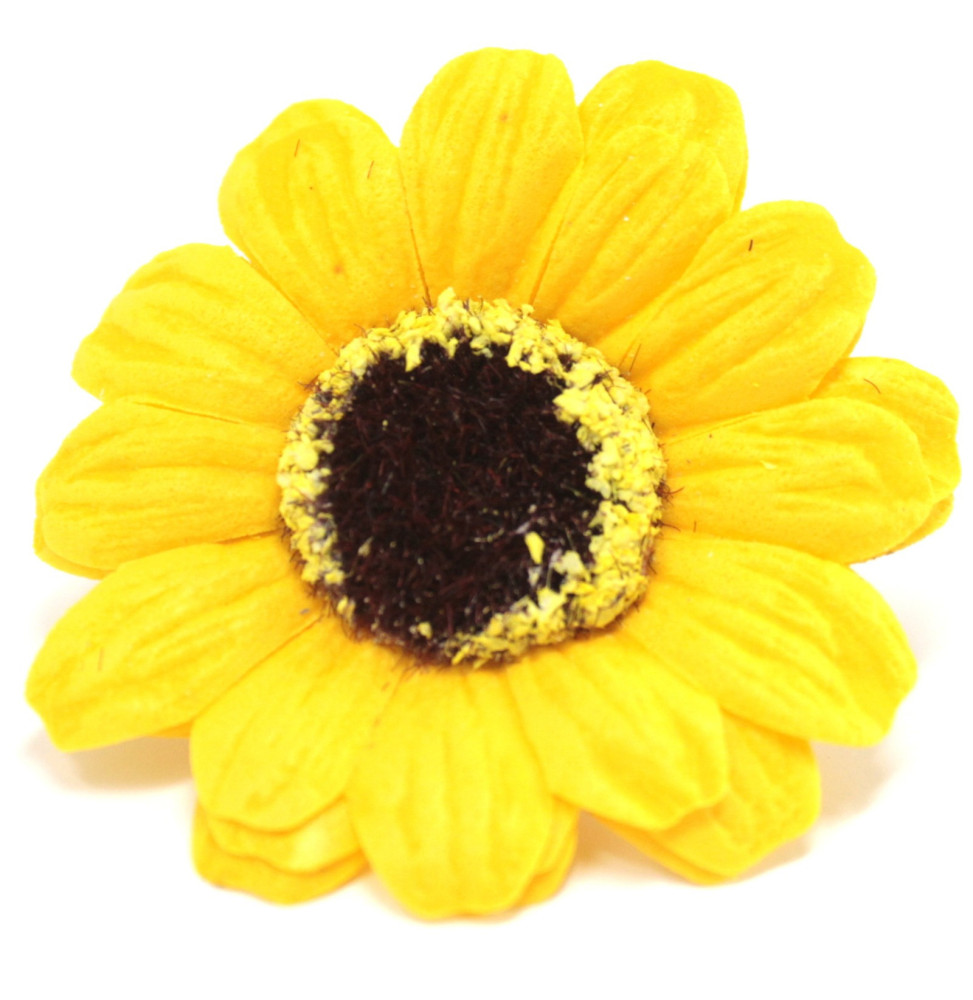 Flor de girasol manualidades deco mediana - amarillo - Jabón
