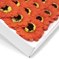 Sonnenblume basteln Deko Medium - Orange - Seife