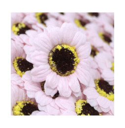 Flor de girasol manualidades deco mediana - rosa - Jabón