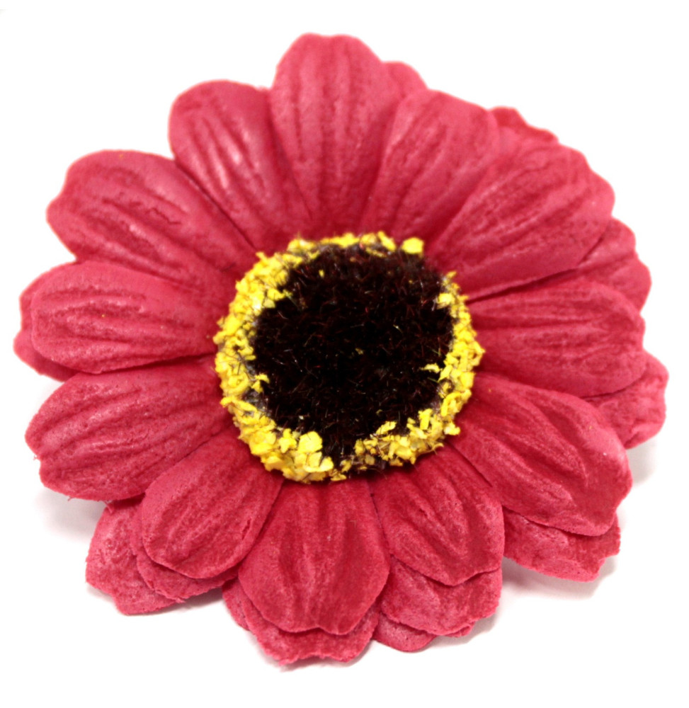 Flor de girasol manualidades deco mediana - roja - Jabón