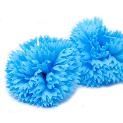 Soap Flower Crafts - carnations - blue - Soap