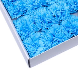 Soap Flower Crafts - carnations - blue - Soap