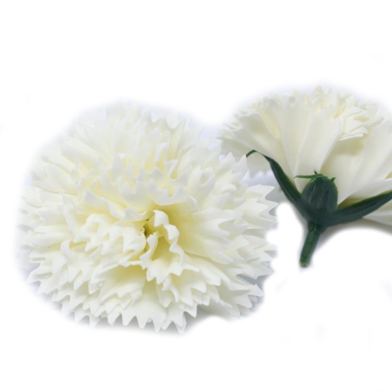 Soap Flower Crafts - carnations - Cream - Soap-SOAP FLOWERS-HOSTENATURA