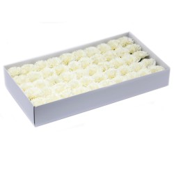 Savon Fleur Artisanat - œillets - Crème - Savon