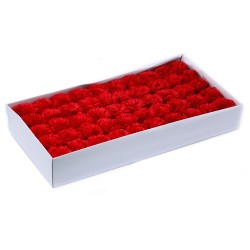 Sapone con fiori artigianali - garofani - Rosso - Sapone