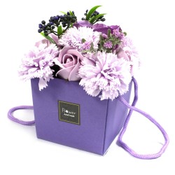 Bouquet di fiori di sapone: rose e viola