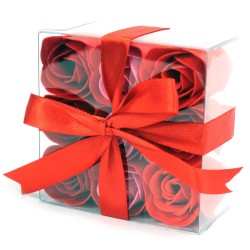 Set di 9 fiori di sapone - Rose rosse