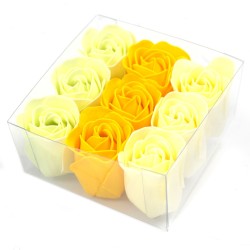 Lot de 9 Fleurs de Savon - Roses de Printemps