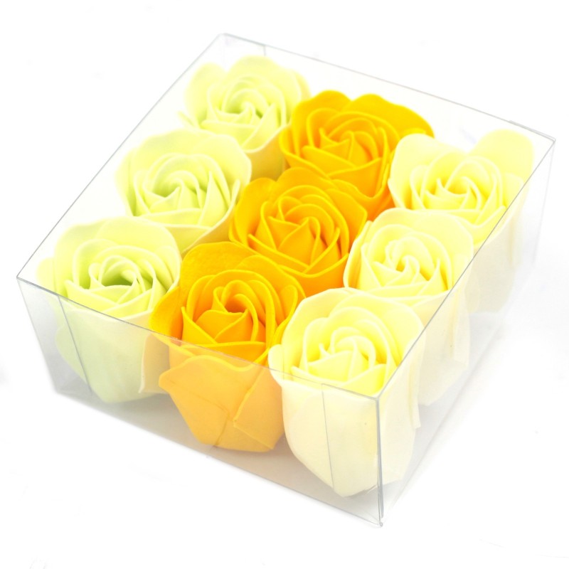 Set de 9 flores de xabón - rosas de primavera-FLORES DE XABÓN-HOSTENATURA