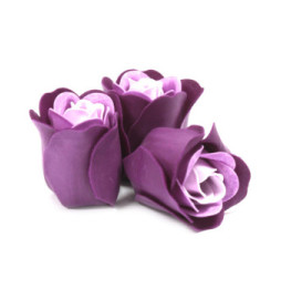 Set de 3 flores de Jabón caja corazón - rosas lavanda