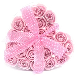 Set of 24 Soap Flowers - Pink Roses