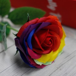 Einfache Rose - Regenbogen - Seife