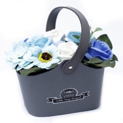 Boeket Petite Basket - Soothing Blues - Zeep