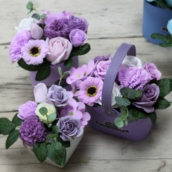 Boeket Petite Basket - Zachte Lavendel - Zeep