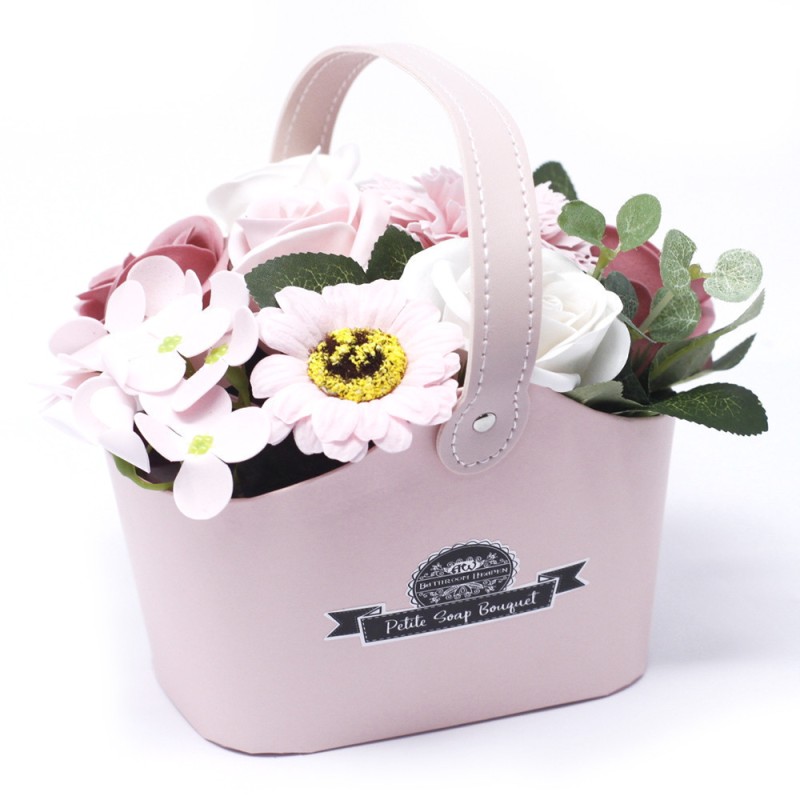 Bouquet Petite Basket - Rosa del Pacifico - Sapone-FIORI DI SAPONE-HOSTENATURA