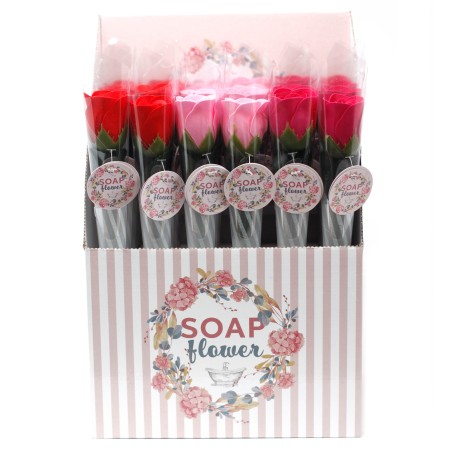 Savon Fleurs - Petites Roses - 1 unité - Couleur Aléatoire - 26x8cm