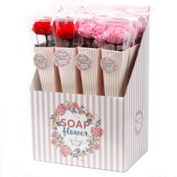 Soap Flowers - Medium Carnation - 1 unit - Random Color - 30x5cm