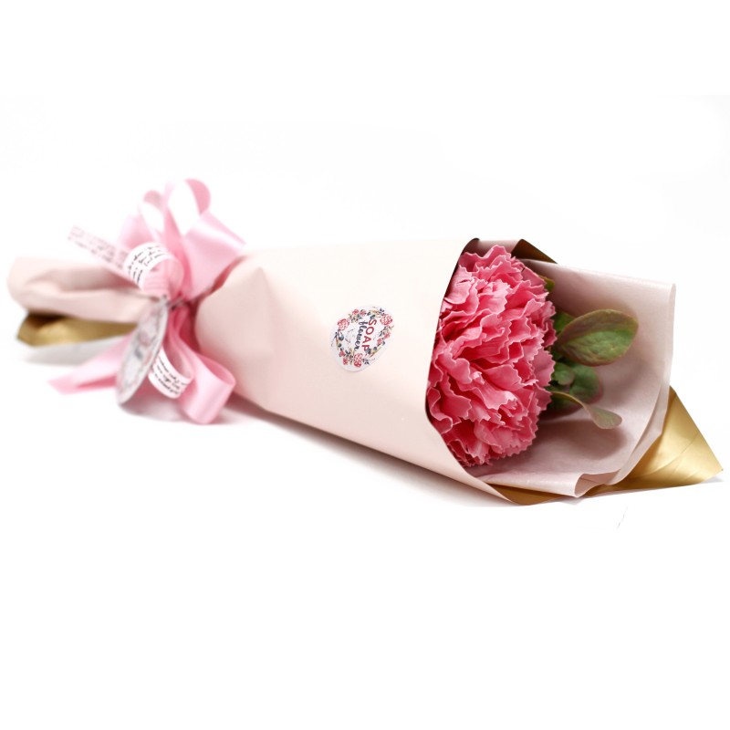 Flor de Jabón - Ramo de clavel - 1 unidad - 30x12x8cm-ソープフラワー-HOSTENATURA