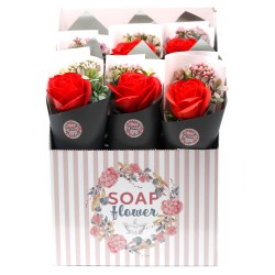 Soap Flower - Bouquet of roses - 1 unit - 30x12x8cm