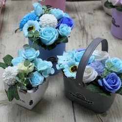 Bouquet Petite Geschenktopf - Blau entspannend - Seife