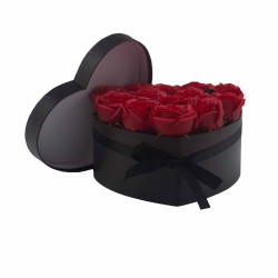 Confezione Regalo - Fiore Di Sapone 13 Rose Rosse - cuore