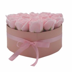 Confezione Regalo - Fiore Di Sapone 13 Rose Rosa - cuore