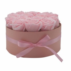 Coffret cadeau - Soapflower 14 Roses Roses - rond