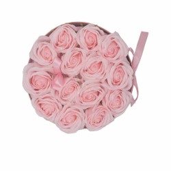 Coffret cadeau - Soapflower 14 Roses Roses - rond