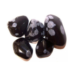 L Tumble Stones - Obsidiana Copo de Nieve - 24 unidades