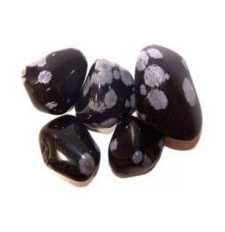 L Tumble Stones - Obsidiana Copo de Nieve - 24 unidades