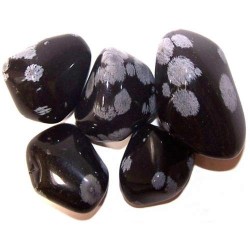 L Tumble Stones - Obsidienne Flocon de neige - 24 unités