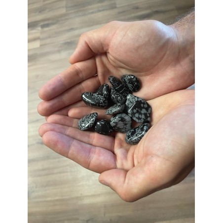 L Tumble Stones - Obsidienne Flocon de neige - 24 unités