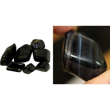 L Tumble Stones - Ojo de Tigre (Azul) - 24 unidades