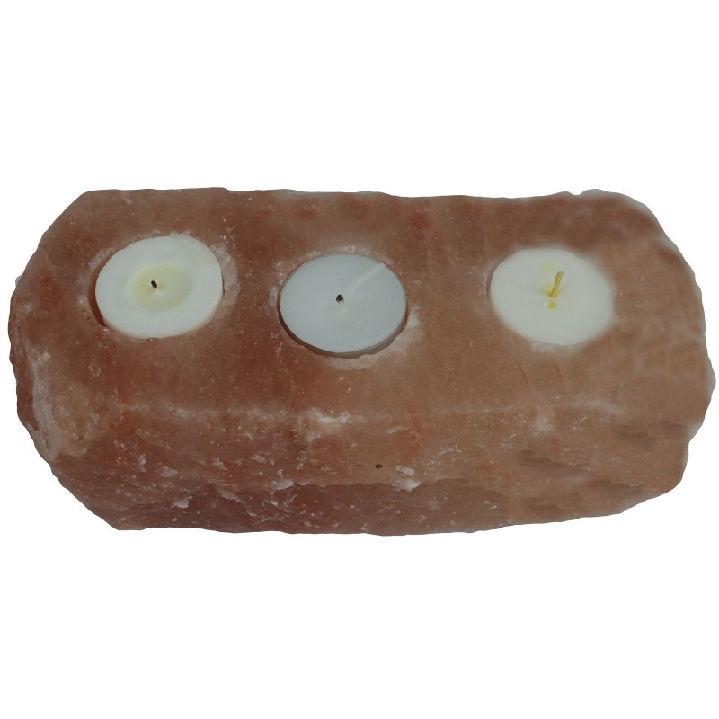 Candle Holder - 3 Holes-HIMALAYAN SALT LAMPS-HOSTENATURA