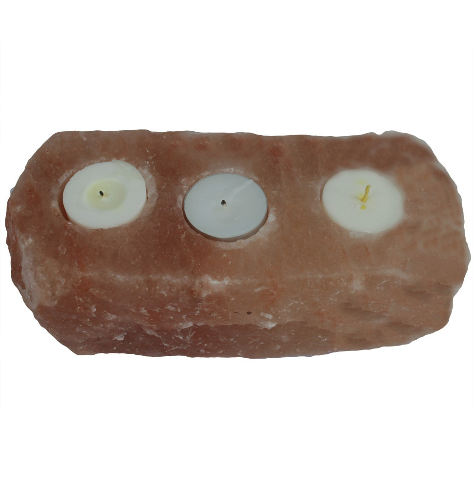 Soporte de vela - 3 agujeros-HIMALAYAN SALT LAMPS-HOSTENATURA