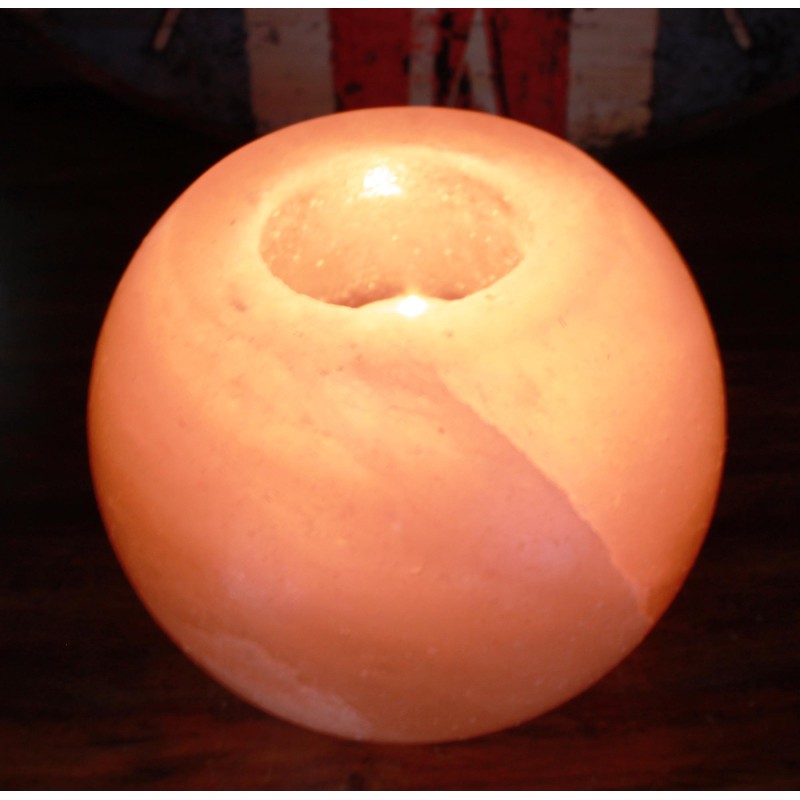 Candle Holder - Round-HIMALAYAN SALT LAMPS-HOSTENATURA