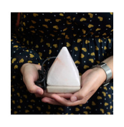 Lámpara de sal Himalaya blanca USB WHITE Pyramid - 9 cm (multi)