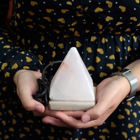 Lámpara de sal Himalaya blanca USB WHITE Pyramid - 9 cm (multi)