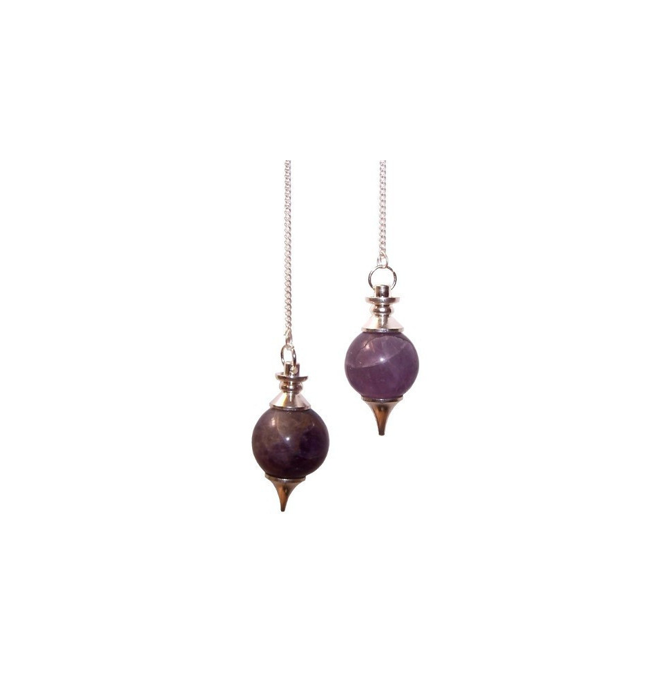 Sphere Pendulums - Amethyst-PENDULOS ESFERAS DE GEMAS-HOSTENATURA