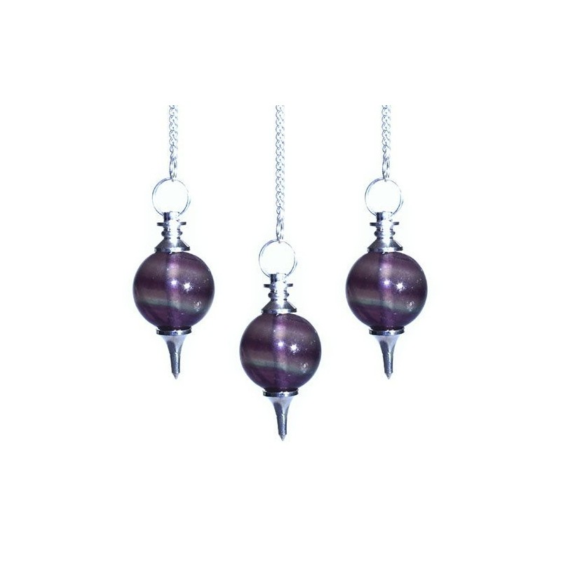 Pendules Sphere - Fluorite Violette-PENDULES SPHÈRES GEMMES-HOSTENATURA