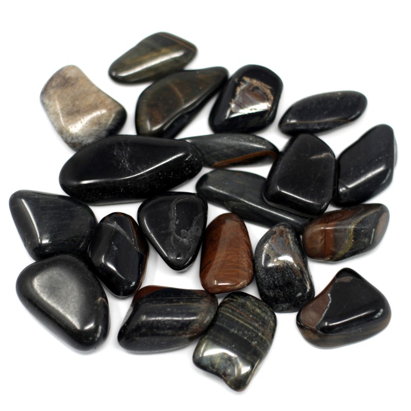 Afrikako tigrearen begi harribitxi - urdina 20 unitate-AFRICAN Tumbled Gemstones-HOSTENATURA