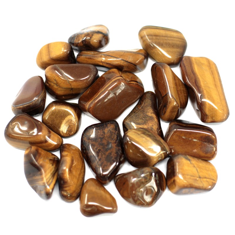 Eye of Tigers African Gemstone - Gold 20 units-AFRICAN TUMBLED GEMSTONES-HOSTENATURA