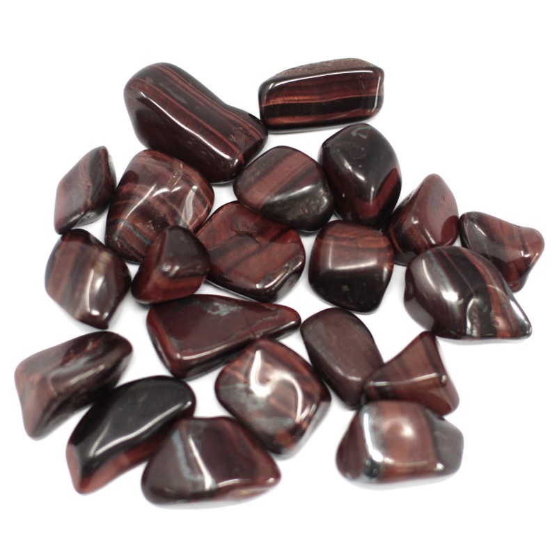 Eye of Tigers African Gemstone - Red 20 units-AFRICAN TUMBLED GEMSTONES-HOSTENATURA